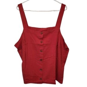 Market & Spruce Wide Strap Camisole  Size 2X Red/Orange